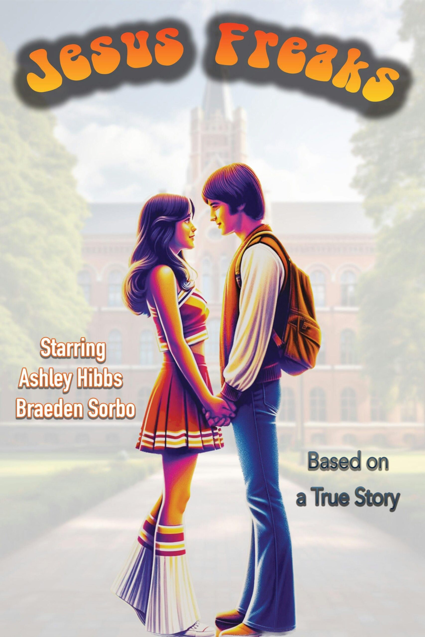 Jesus Freaks movie poster featuring a couple embracing with a soft, faith-themed background.